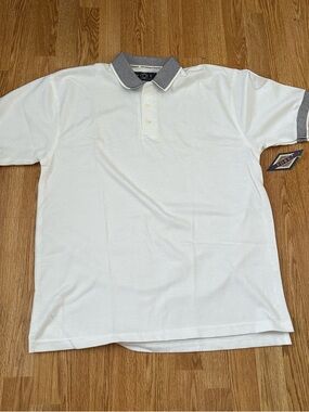 NWT Original Authentic Fore Golfwear Made In USA White Polo Shirt